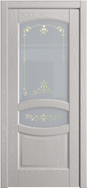 Межкомнатная дверь Мильяна София ДО Шпон Агат/ ст. "Ребекка" светлое 600х2000