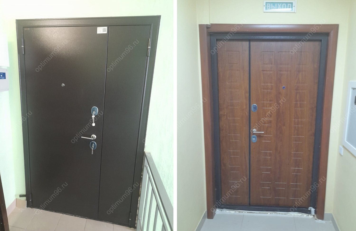 Входная двустворчатая дверь MEGA в офис