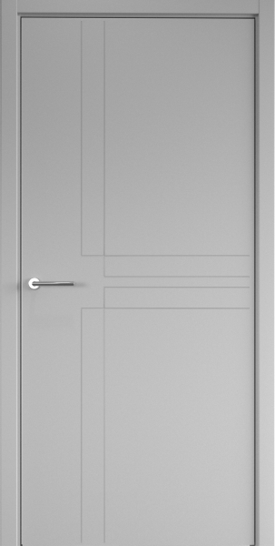 Межкомнатная дверь Albero Геометрия-3 ДГ Серый 900х2000 (Защелка магнит. WC)