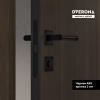 Межкомнатная дверь DVERONA Флэт CPL Дуб Браун/ ABS черная 700х2000