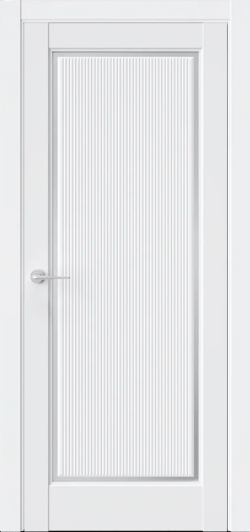 Межкомнатная дверь WestStyle LVT-1 FL ДО Emlayer белый/ Сатинат белое 600х2000