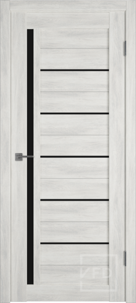 Межкомнатная дверь VFD Atum 1 ДО Nord Vellum/ Black Gloss 600х2000