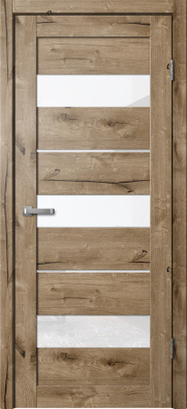 Межкомнатная дверь FlyDoors 200 ДО Дуб пацифик/ Белый лакобель 600х2000