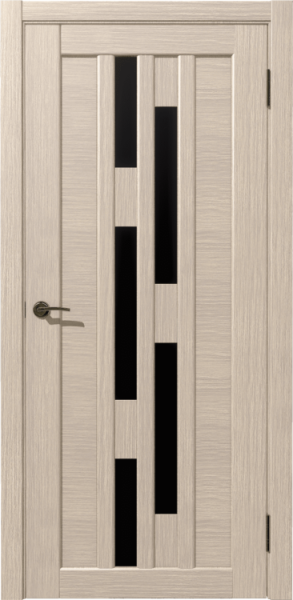 Межкомнатная дверь Дубрава Сибирь Штрих ДО Лиственница/ Черный лакобель 600х2000