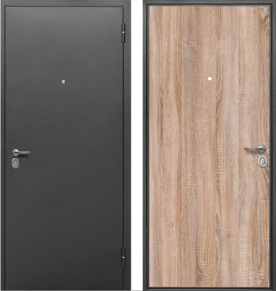 Входная дверь Ferroni Стройгост 5 РФ (разд. ручка) Антик серебро/ Дуб сонома 860х2050 Левое