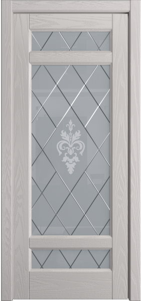 Межкомнатная дверь Мильяна Клариса ДО Шпон Агат/ ст. "София" светлое 600х2000