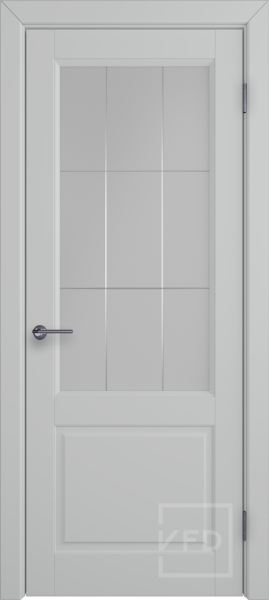 Межкомнатная дверь VFD Dorren ДО Silver/ Crystal Cloud L 900х2000