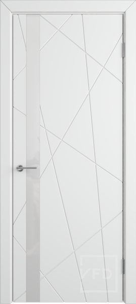 Межкомнатная дверь VFD Flitta ДО Polar/ White Gloss 600х2000 (Врезка под замок)