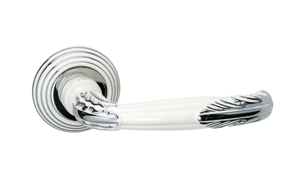 Дверная ручка Adden Bau FLAMINGO V204  W/PC Белый/Хром