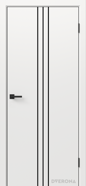 Межкомнатная дверь DVERONA Орион 3.2 ПЭТ Эдельвейс/ кромка АБС черная 900х2000