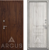 Входная дверь с терморазрывом Argus Тепло Оливер Дуб темный/ Рустик серый 870х2050 Правое