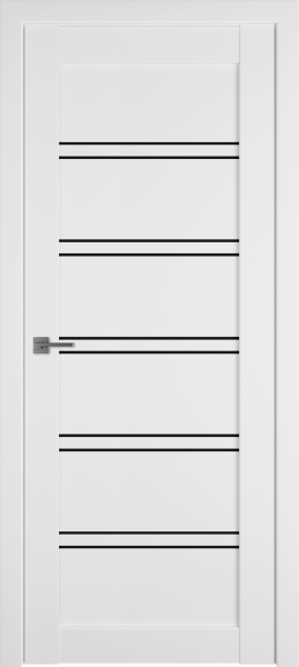 Межкомнатная дверь VFD E28 ДО Emalex Ice/ Black Gloss 900х2000