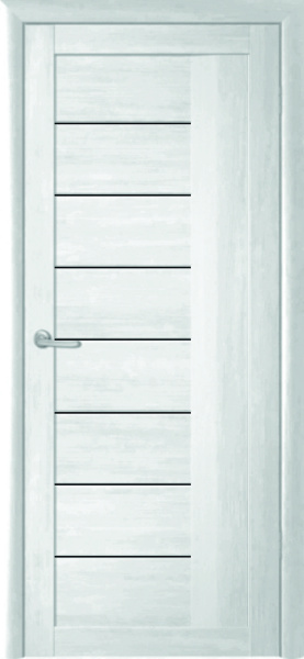 Межкомнатная дверь Albero Марсель ДО Кедр снежный/ Черный лакобель 900х2000