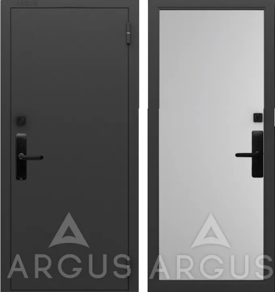 Входная дверь с терморазрывом Argus Тепло СМАРТ Ивен Муар графит/ Силк маус 970х2050 Правое