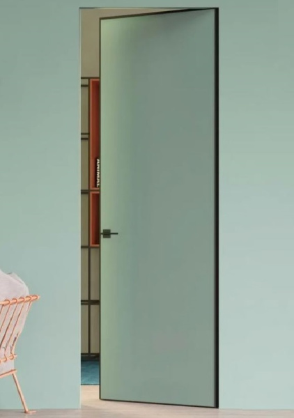 Скрытая дверь Олимп ИНВИЗИБЛ 4 внутр.откр.  Грунтованное/ кромка черная 900х2300 (КОМПЛЕКТ)