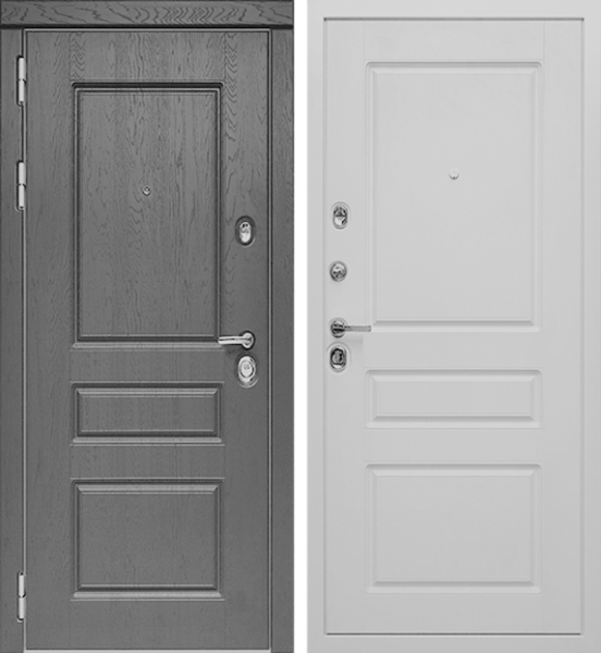Входная дверь KOVA Каролина Сандал серый/ Сосна прованс 860х2050 Левое