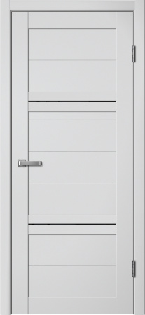 Межкомнатная дверь FlyDoors 301 Эмалит Серебристый/ Черный лакобель 900х2000