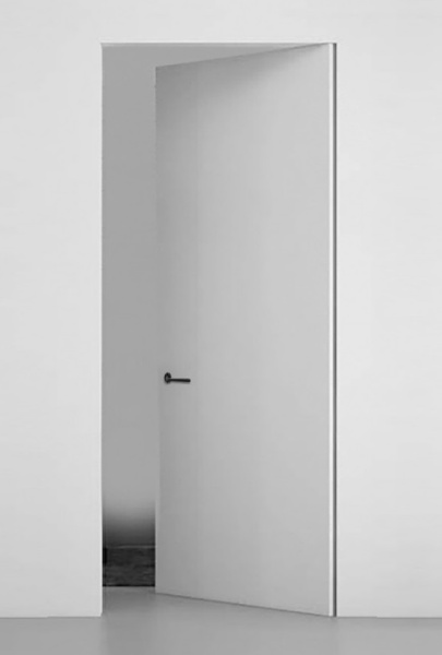 Скрытая дверь ИНВИЗИБЛ внутреннее открывание грунтованная кромка 600х2000