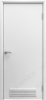 Влагостойкая дверь AquaDoor гладкая с вент.решеткой Белый 600х2000