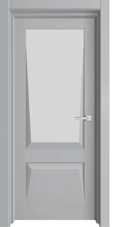Межкомнатная дверь Дверная линия Пифагор 1 ДО Серый бархат/ Сатин серый 900х2000