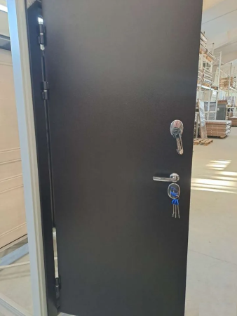 Входная дверь с терморазрывом Промет Термо Норд Антик медь/ Лиственница белая 980х2050 Левое