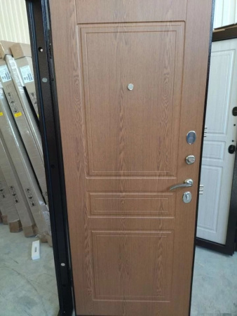 Входная дверь Промет Титан Медный антик/ Лесной орех 860х2050 Правое