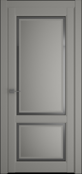 Межкомнатная дверь Albero Афина-2 ДО Серый/ Зеркало 900х2000