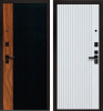 Входная дверь Берлога Тринити УП Энигма Черный кварц (орех пекан медовый)/ Эмалит белый 970х2060 Правое