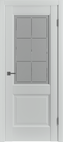 Межкомнатная дверь VFD E2 ДО Emalex Steel/ Crystal Cloud 900х2000