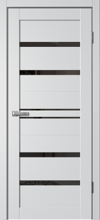 Межкомнатная дверь FlyDoors 293 (B1) Эмалит Серебристый/ Черный лакобель 900х2000