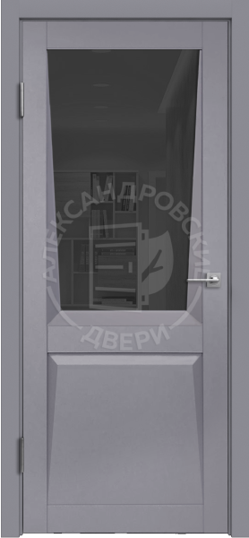 Межкомнатная дверь ALEX DOORS Ариана-1 ДО Серая эмаль (soft)/ Сатин серый 900х2000