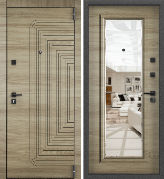 Входная дверь Линия 3 Дуб с вековыми кольцами 860х2050 Левое