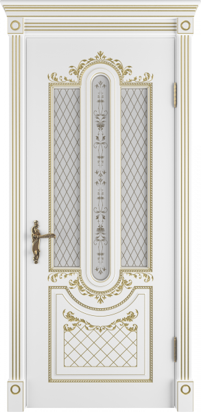 Межкомнатная дверь VFD Alexandria 3D ДО Polar PG/ Art Cloud 600х2000