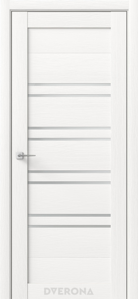 Межкомнатная дверь DVERONA Йота 8 Дуб белый/ Сатин 600х2000