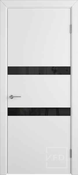 Межкомнатная дверь VFD Niuta ДО Polar/ Black Gloss 600х2000 (Врезка под замок)