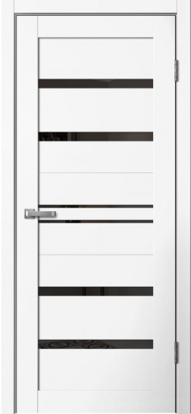 Межкомнатная дверь FlyDoors 293 (B1) ДО Ясень белый/ Черный лакобель 900х2000