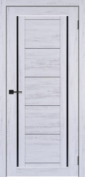 Межкомнатная дверь V.Doors М-17 Граф белый/ Черный лакобель 600х2000