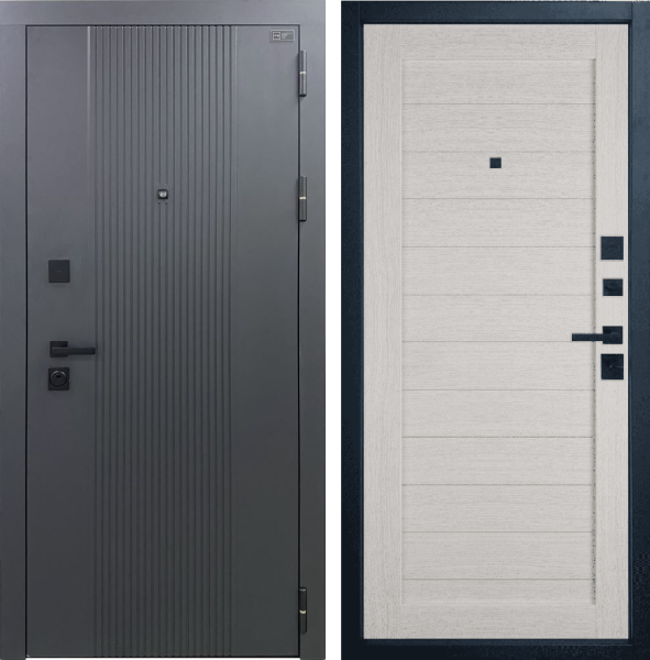 Входная дверь VFD Balance Twin Atum 6 Sharkskin/ Bianco 860х2050 Левое