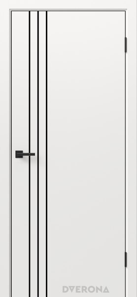 Межкомнатная дверь DVERONA Орион 3.1 ПЭТ Эдельвейс/ ABS черная 600х2000