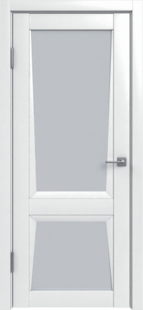 Межкомнатная дверь Дверная линия Пифагор 2 ДО Белый бархат/ Сатин 900х2000