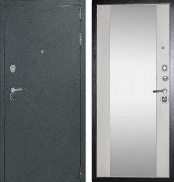 Входная дверь KOVA Акрополь Антик серебро/ Лиственница бежевая 860х2050 Левое