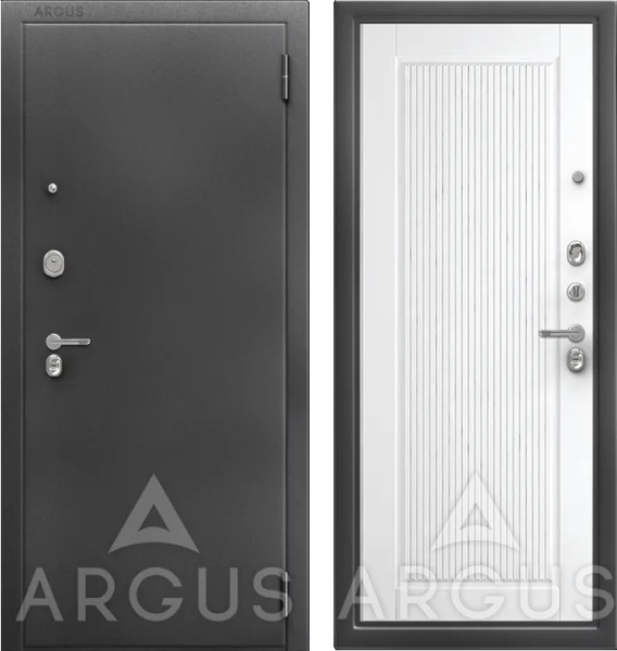 Входная дверь Argus ДА 64 Дайкири Антик серебро/ Арктик 870х2050 Левое