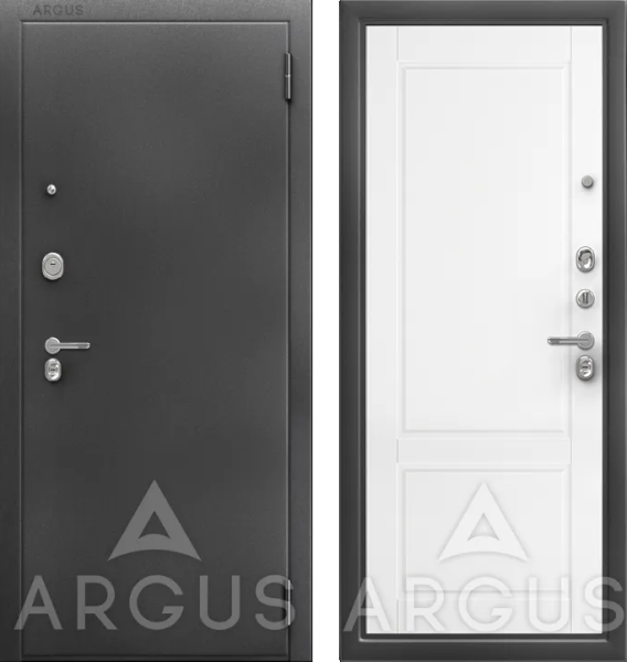 Входная дверь Argus ДА 64 Герда Антик серебро/ Эмалит арктик 870х2050 Левое