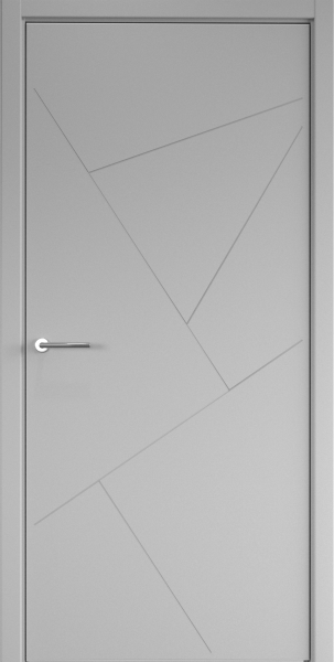 Межкомнатная дверь Albero Геометрия-2 ДГ Серый 900х2000 (Защелка магнит. WC)