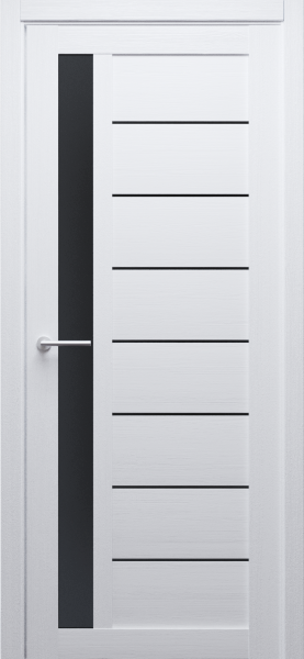 Межкомнатная дверь Albero Севилья ДО Кедр снежный/ Черный лакобель 900х2000