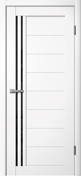 Межкомнатная дверь FlyDoors 270 Эмалит Белый/ Черный лакобель 600х2000