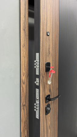 Входная дверь BOST Верона Черная шагрень/ Черная шагрень 860х2070 Левое