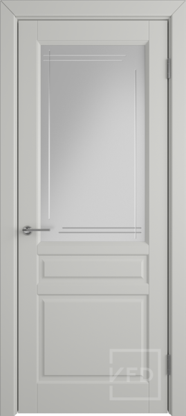 Межкомнатная дверь VFD Stockholm ДО Cotton/ Crystal Cloud L 900х2000