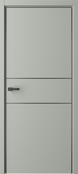 Межкомнатная дверь Albero Лайн-3 ДГ Серый/ кромка Алюм.хром с 3-х сторон 900х2000 (Защелка магнит. WC)