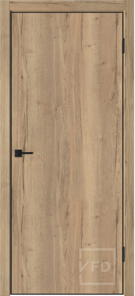 Межкомнатная дверь VFD Basic Z Texas/ кромка ABS черная с 4-х сторон 600х2000 (Защелка пласт. WC + накладные петли)